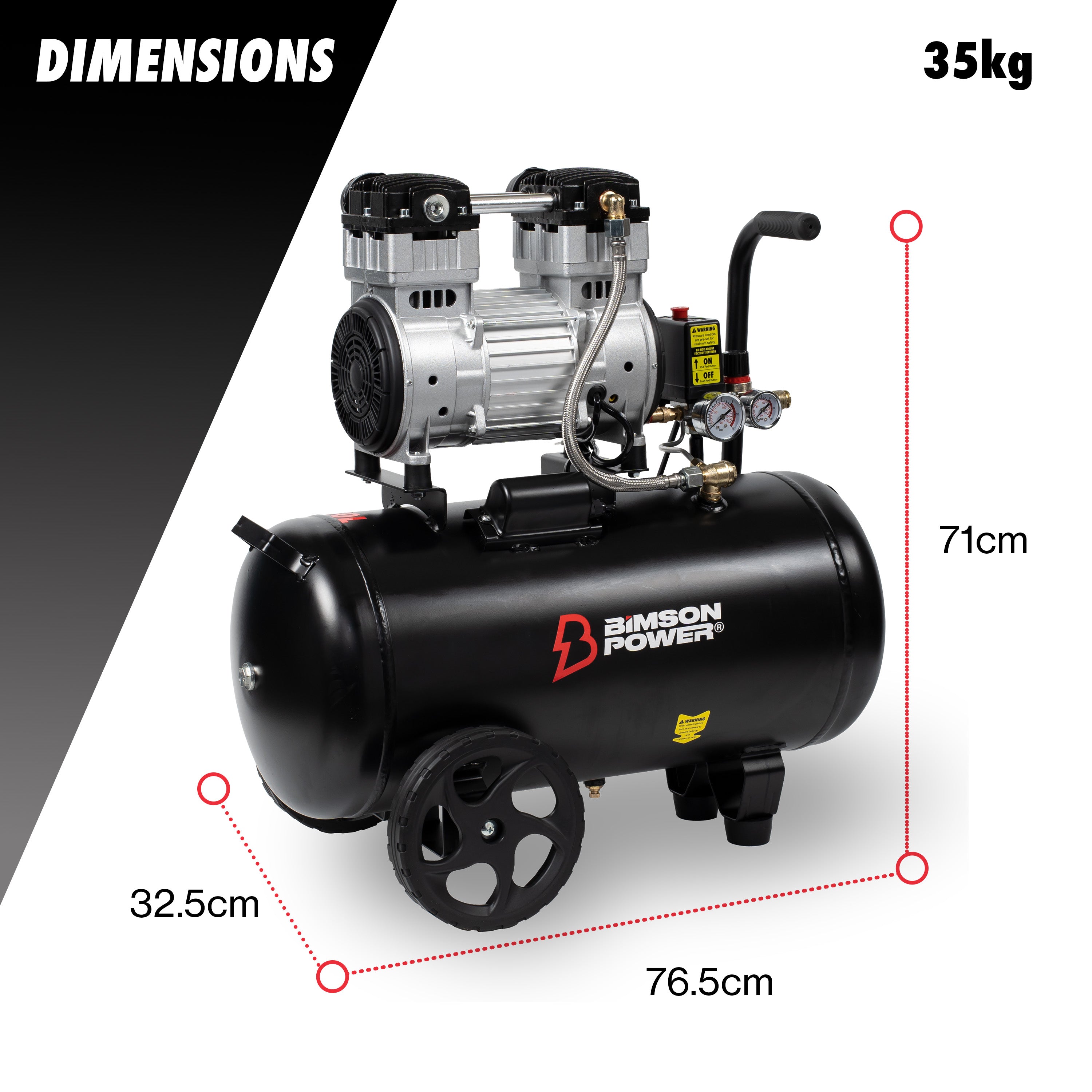 Bimson Power 50L Oil-Free Air Compressor