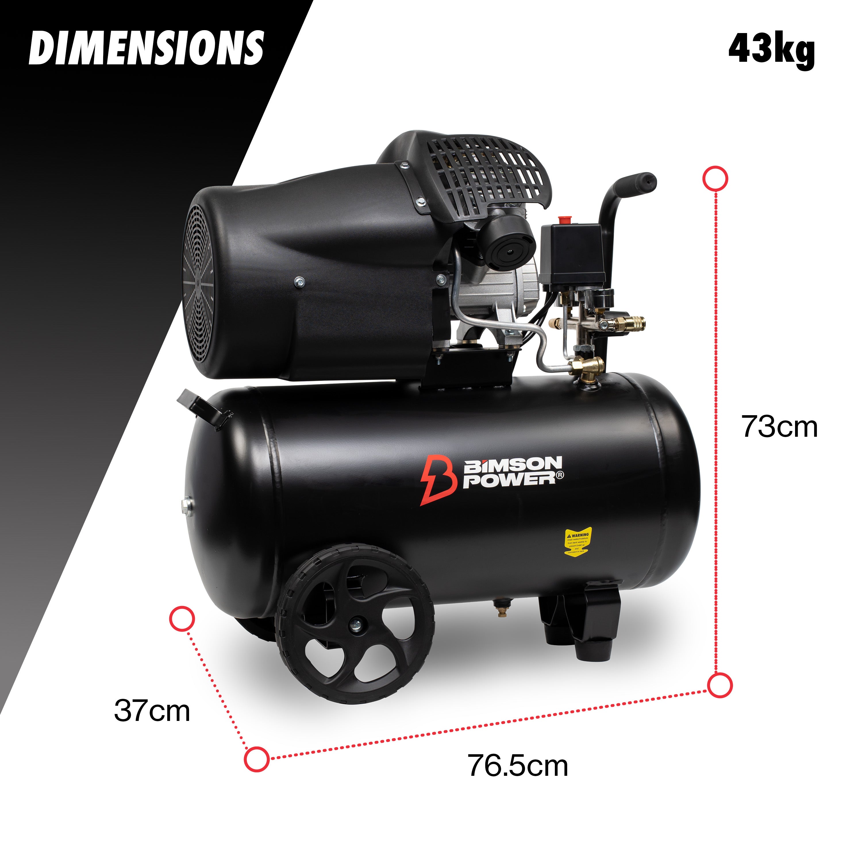 Bimson Power 50L V-Twin Air Compressor