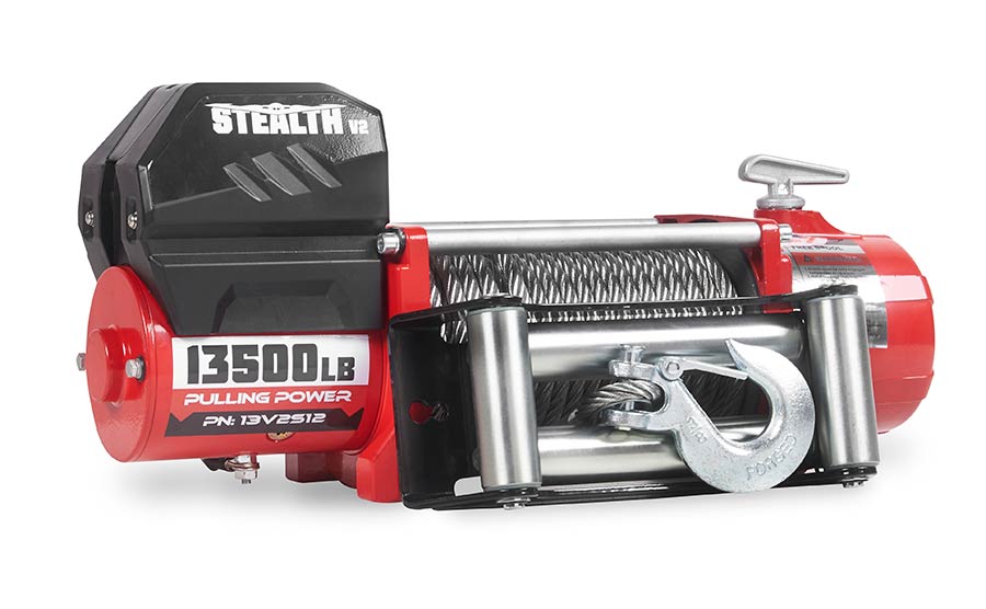 Stealth V2 13500lb Winch - 12v Steel Rope