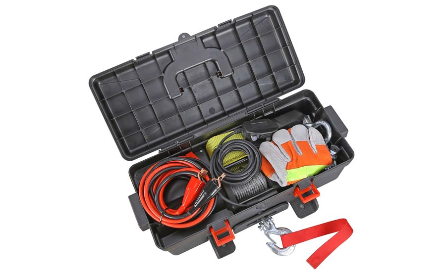 Warrior Trojan Portable 4000lb Electric Winch - Synthetic Rope