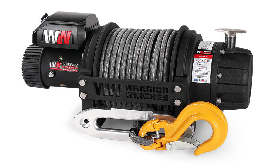 Warrior 24v EN 8000 Winch - Synthetic Rope