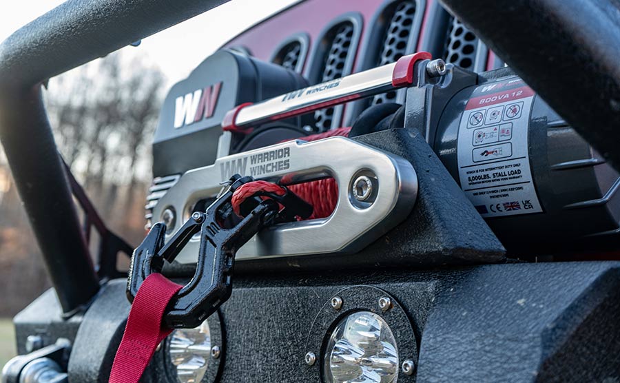 Warrior Samurai V2 Next Gen 8000lb Winch - 12v Synthetic Rope