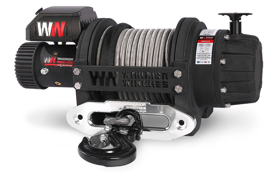 Warrior T1000-2500 25000lb Severe Duty Winch - 12v Synthetic Rope