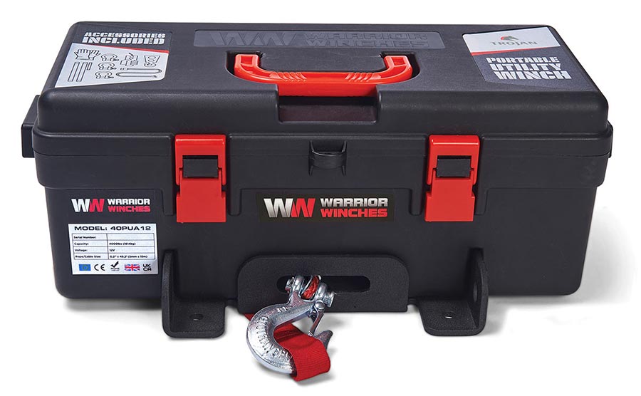Warrior Trojan Portable 4000lb Electric Winch