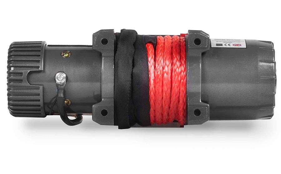 Warrior Samurai V2 Next Gen 9500lb Short Drum Winch - 12v Synthetic Rope